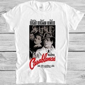 Casablanca Movie Bogart Film Movie Gift Funny Tee T Shirt